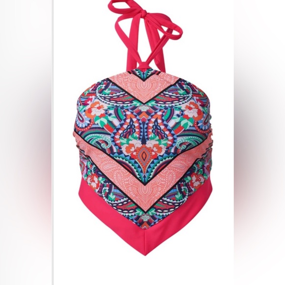 VENUS Other - Venus Bright Paisley Handkerchief  Wide Back Band Swim Top